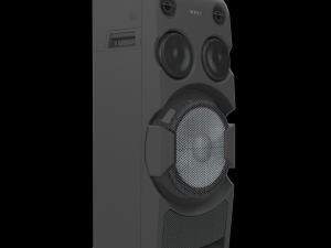 sony mhc v44d audio system black 3D मॉडल