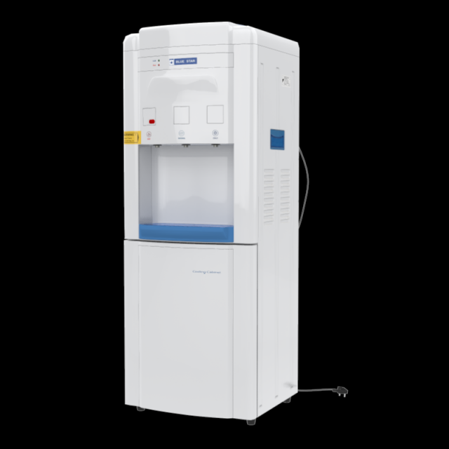 blue star water dispenser with refrigerator 3D मॉडल .c4d .max .obj .3ds .fbx .stl .blend