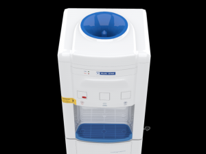 blue star water dispenser with refrigerator 3D मॉडल