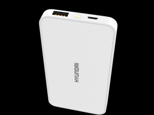 hyundai mpb 50w 5000 mah power bank white 3D मॉडल