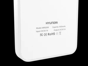 हुंडई एमपीबी 50W 5000 एमएएच पावर बैंक सफेद 3D मॉडल
