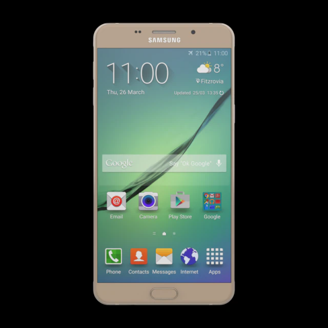 सैमसंग गैलेक्सी ए9 प्रो 2016 गोल्ड 3D मॉडल .c4d .max .obj .3ds .fbx .stl .blend 