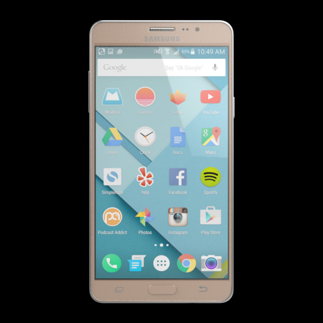 samsung galaxy on5 gold Model 3D .c4d .max .obj .3ds .fbx .stl .blend