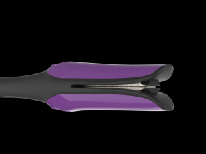 philipsbhh777straightenerandcurlerpurpleblack 3D Model