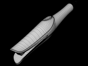 philipsbhh777straightenerandcurlerpurpleblack 3D Model