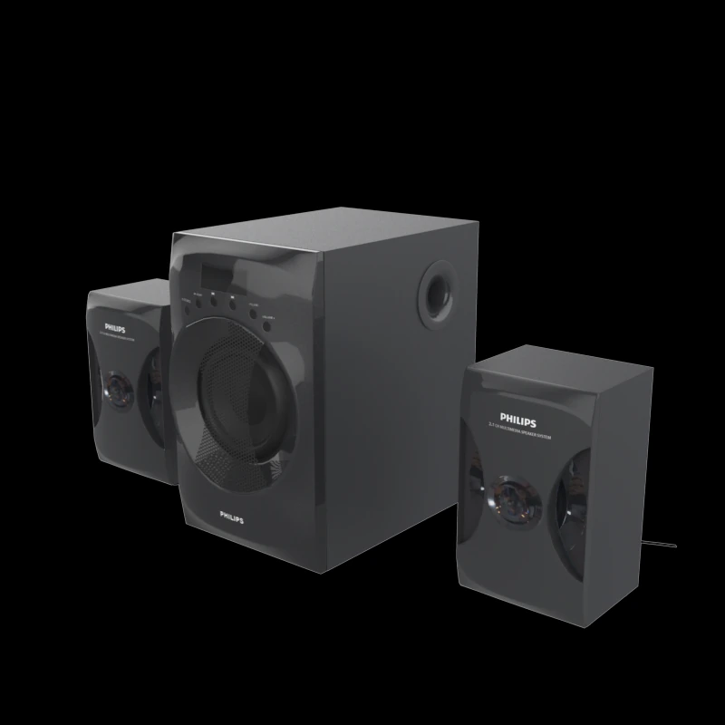 philips mms4040f pc speaker black 3D Model .c4d .max .obj .3ds .fbx .stl .blend