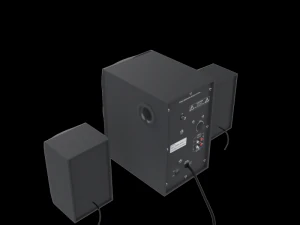 philips mms4040f pc speaker black 3D Model