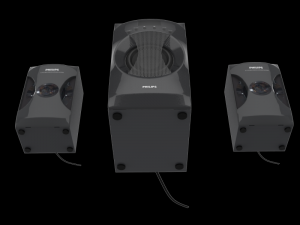 philips mms4040f pc speaker black 3D मॉडल