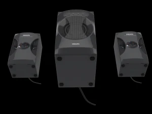 philips mms4040f pc speaker black 3D Model