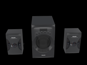 philips mms4040f pc speaker black 3D मॉडल