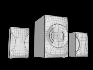 philips mms4040f pc speaker black 3D Model