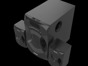philips mms4545b 94 speaker black 3D Model