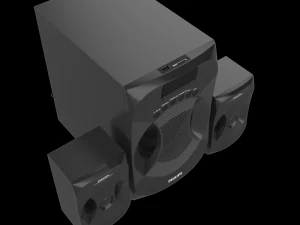 philips mms4545b 94 speaker black 3D Model