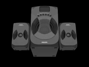 philips mms4545b 94 speaker black 3D Model