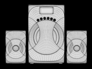 philips mms4545b 94 speaker black 3D Model