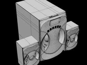 philips mms4545b 94 speaker black 3D Model