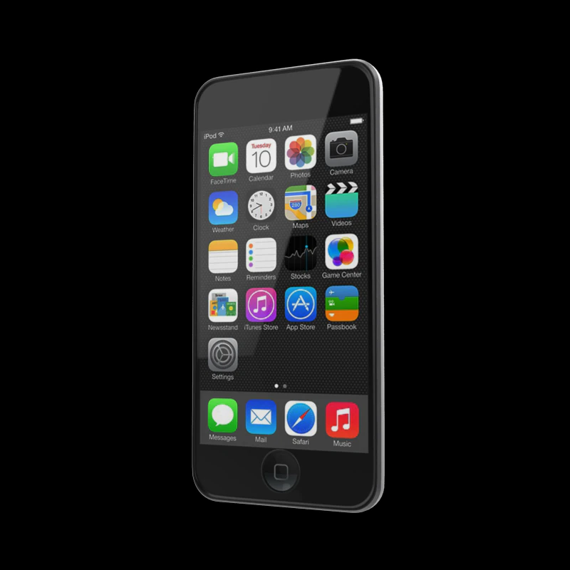 apple mkh02zpa ipod touch 32gb space gray 3D Model .c4d .max .obj .3ds .fbx .stl .blend 