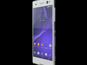 sony xperia c3 gsm phone dual sim white 3D मॉडल