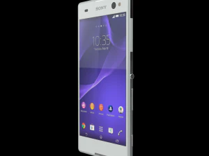 सोनी एक्सपीरिया सी3 जीएसएम फोन डुअल सिम सफेद 3D मॉडल