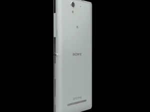 sony xperia c3 gsm phone dual sim white 3D Model