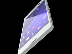 sony xperia c3 gsm phone dual sim white 3D Model