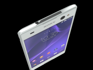 sony xperia c3 gsm phone dual sim white 3D मॉडल