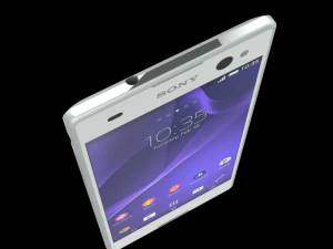 sony xperia c3 gsm phone dual sim white 3D Model
