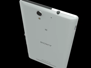 sony xperia c3 gsm phone dual sim white 3D Model