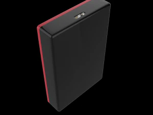 seagate 4tb backup plus portable drive red 3D Model
