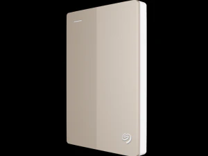 Seagate Backup de 1 TB mais disco port&aacute;til fino Gold Modelo 3D