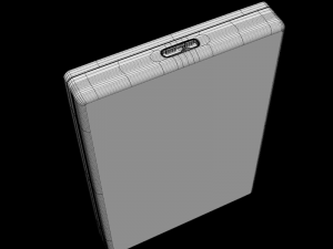 seagate 1tb backup plus slim portable drive gold 3D 모델