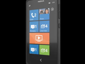 nokia x gsm mobile phone dual sim black 3D Model