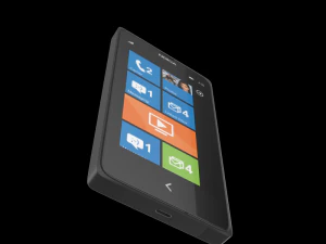nokia x gsm mobile phone dual sim black 3D Model