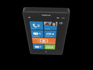 nokia x gsm mobile phone dual sim black 3D Model