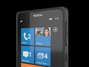 nokia x gsm mobile phone dual sim black 3D Model