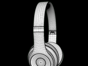 beats solo 2 headphones red 3D Модель