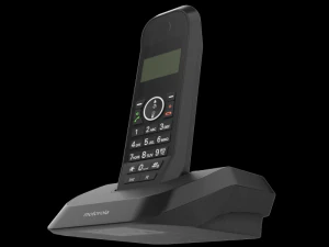 motorola s2001i cordless phone black 3D Model