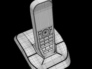 motorola s2001i cordless phone black 3D Модель