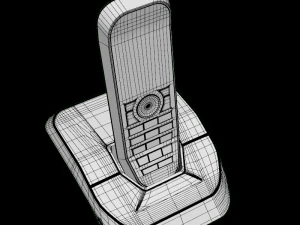 motorola s2001i cordless phone black 3D Model