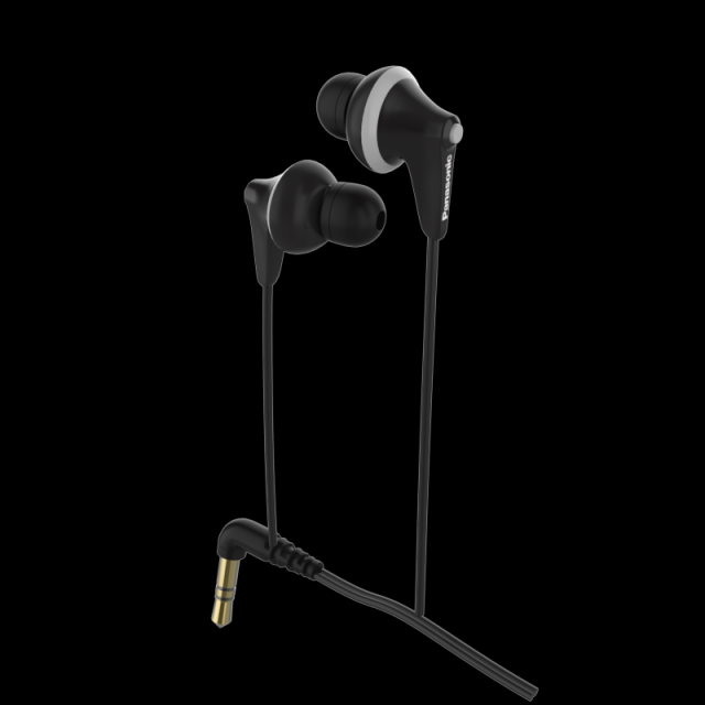 panasonic hje125e earphones black 3D मॉडल .c4d .max .obj .3ds .fbx .stl .blend 