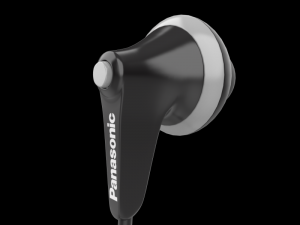 panasonic hje125e earphones black 3D मॉडल