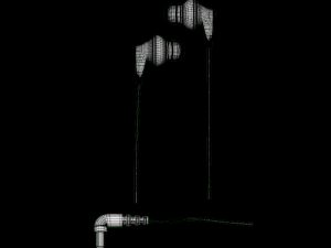 panasonic hje125e earphones black 3D मॉडल