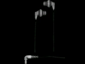 panasonic hje125e earphones black 3D Model