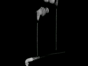 panasonic hje125e earphones black 3D मॉडल