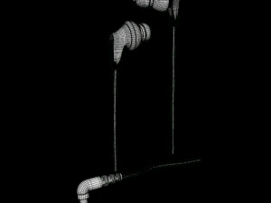 panasonic hje125e earphones black 3D Model