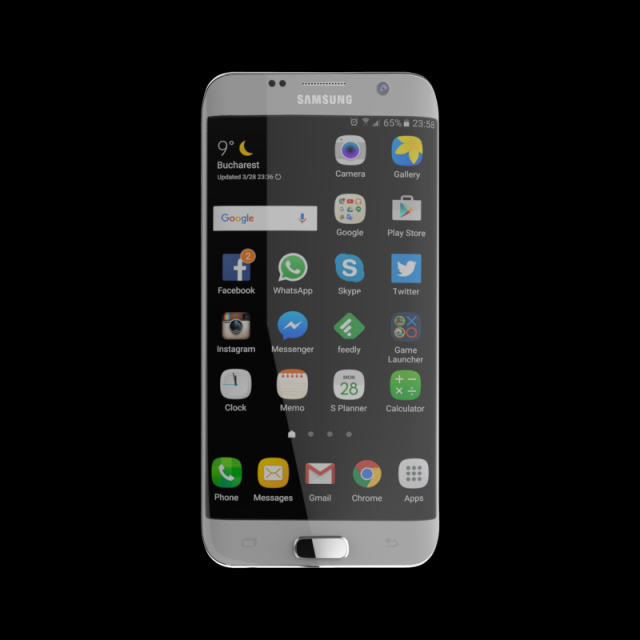 samsung galaxy s7 edge 32 gb silver 3D मॉडल .c4d .max .obj .3ds .fbx .stl .blend 