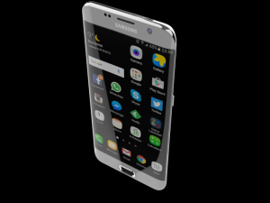 samsung galaxy s7 edge 32 gb silver 3D मॉडल
