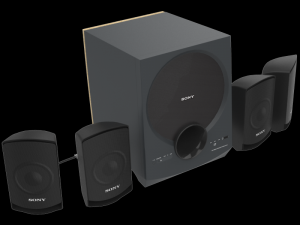 sony multi media speakers black 3D मॉडल