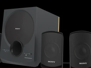sony multi media speakers black 3D Model
