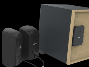 sony multi media speakers black 3D Model
